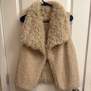 Cozy Tan Reversible Sherpa Vest